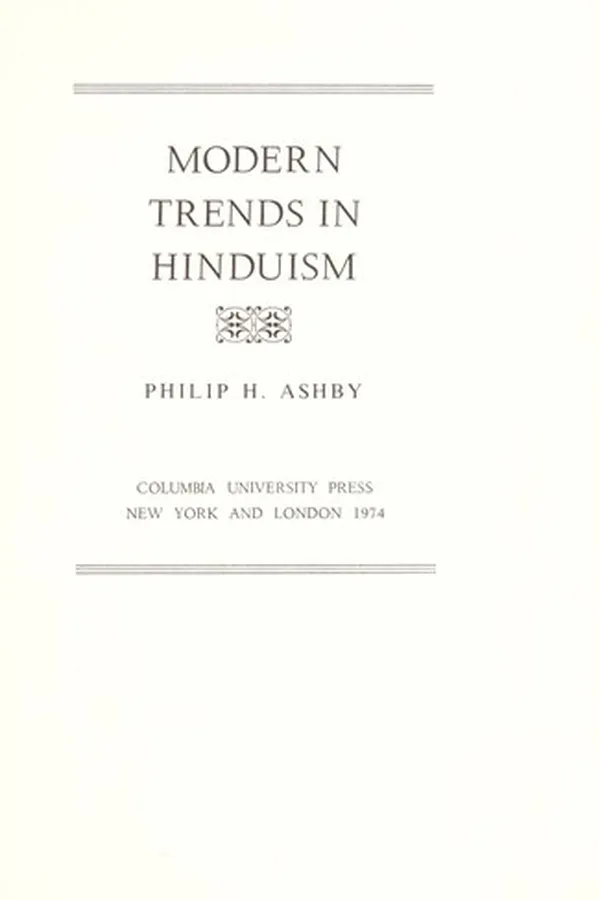 Capa de Modern Trends in Hinduism