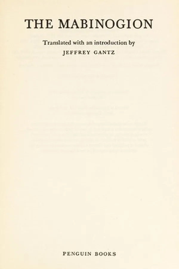 Capa de The Mabinogion
