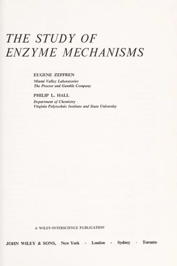 Capa de The study of enzyme mechanisms