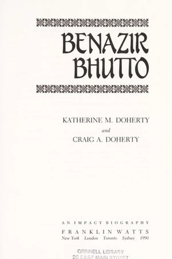 Capa de Benazir Bhutto