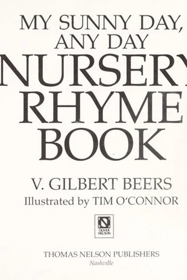 Capa de My sunny day, any day nursery rhyme book