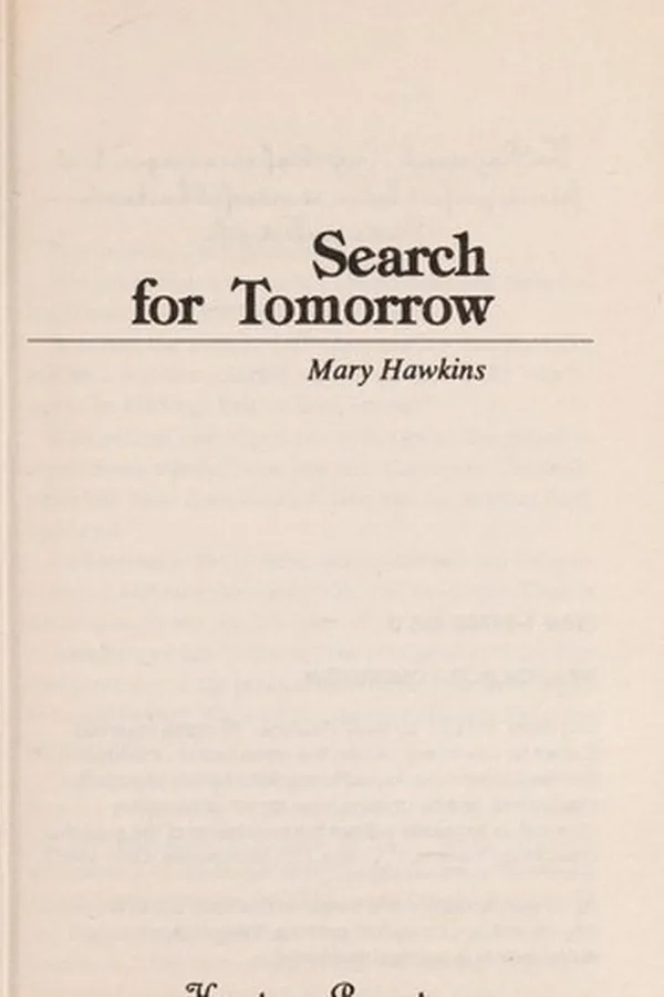 Capa de Search For Tomorrow