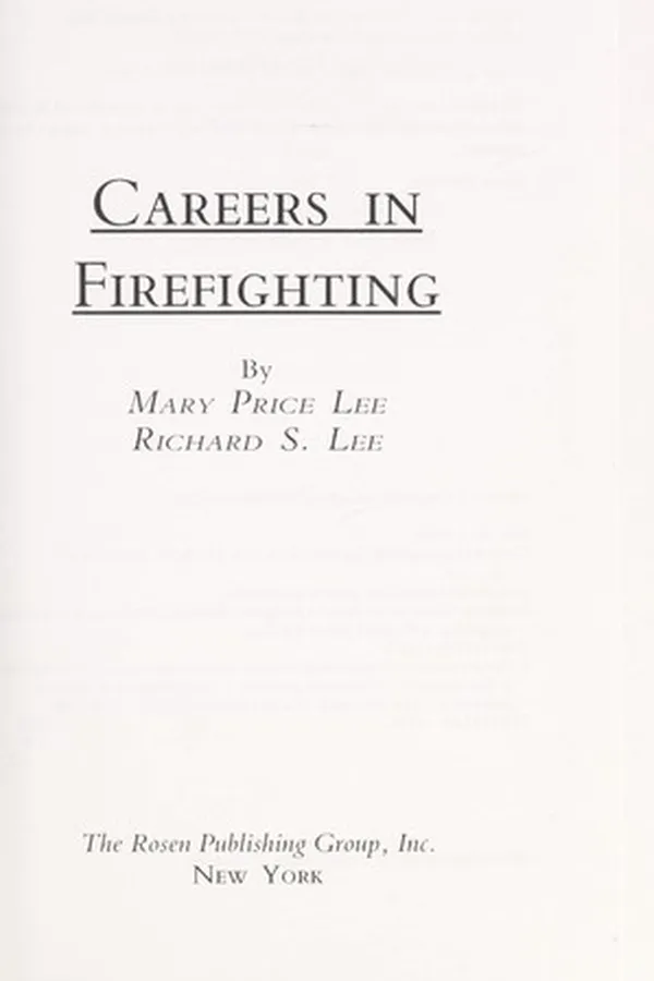 Capa de Careers in firefighting