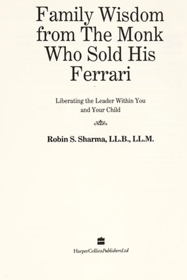 Capa de Family Wisdom from the Monk Who Sold His Ferrari