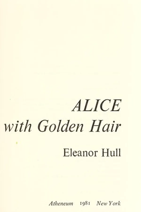 Capa de Alice with golden hair
