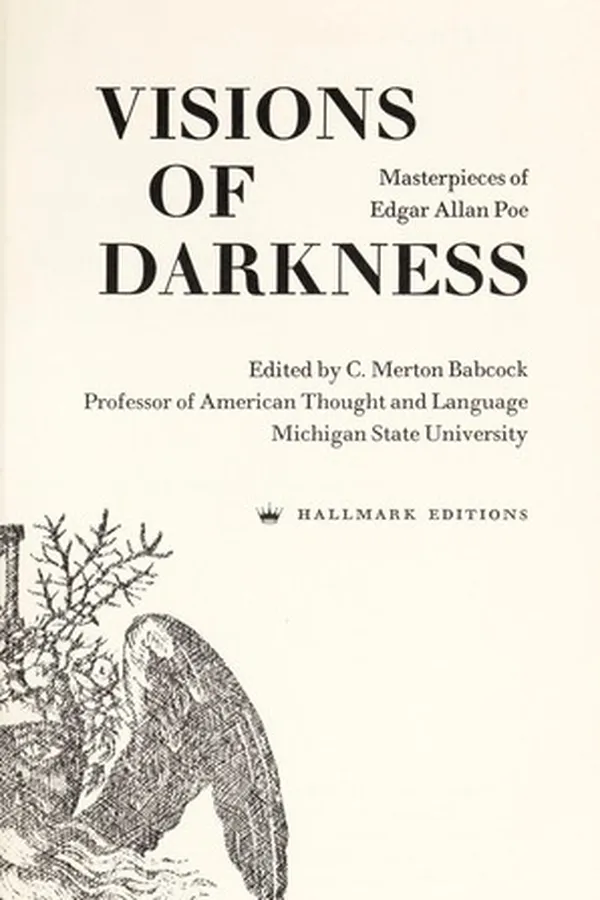 Capa de Visions of Darkness (Cask of Amontillado / Masque of the Red Death / Oval Portrait / Raven / Tell-Tale Heart / To Helen)