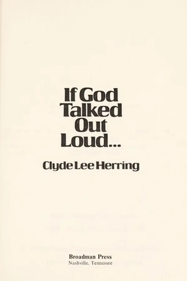 Capa de If God talked out loud ..