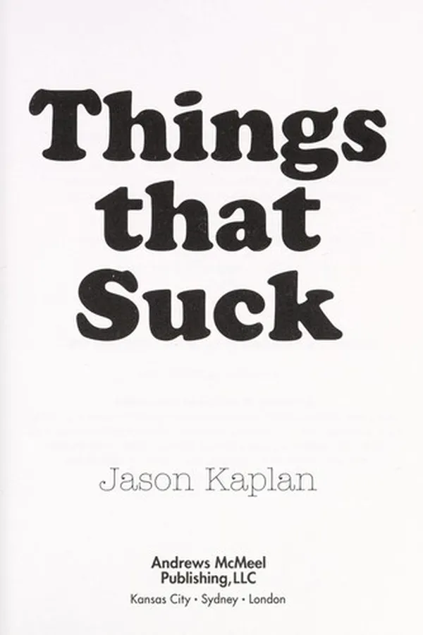 Capa de Things that suck