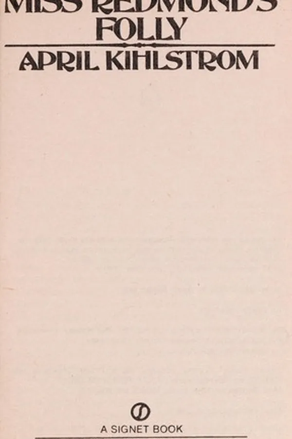 Capa de Miss Redmond's Folly