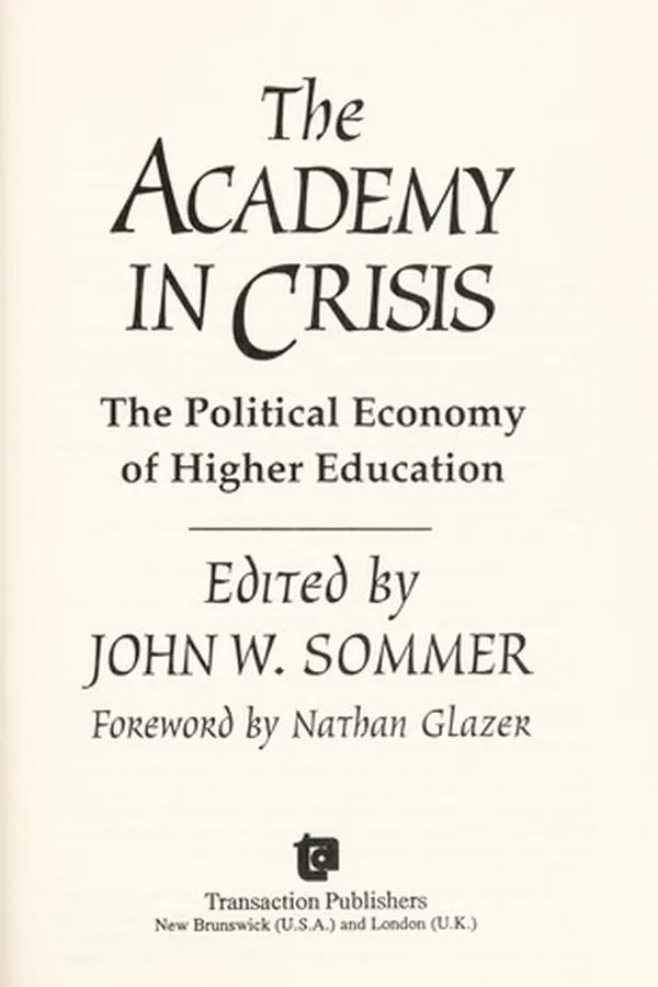 Capa de The academy in crisis