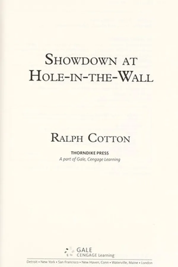 Capa de Showdown at hole-in-the-wall
