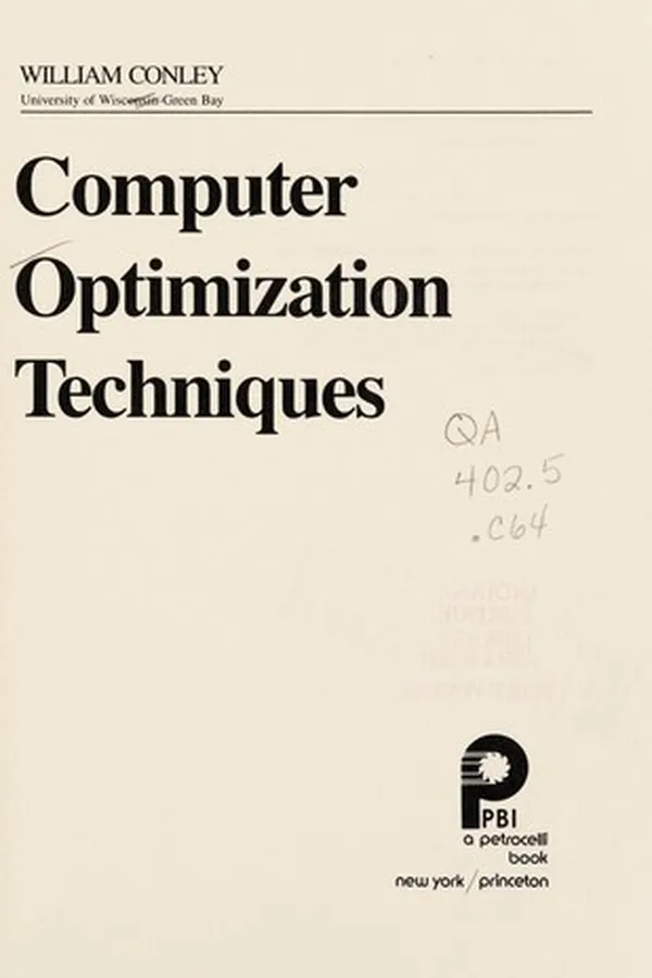 Capa de Computer optimization techniques