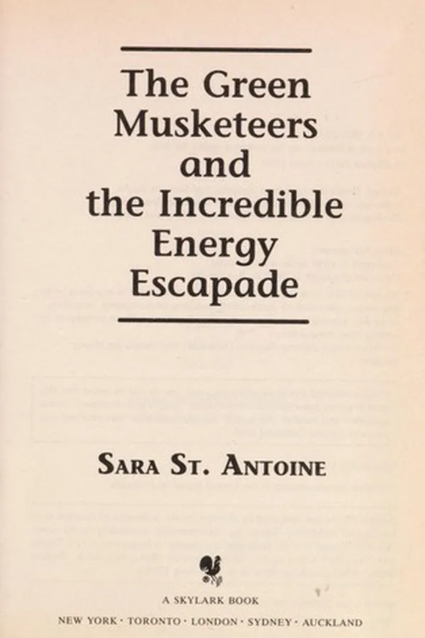 Capa de The Green Musketeers and the incredible energy escapade