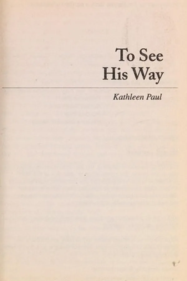 Capa de To see his way