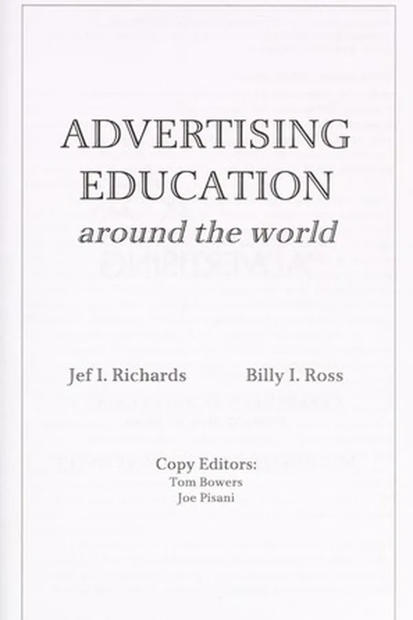 Capa de Advertising education around the world