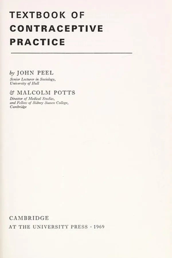Capa de Textbook of contraceptive practice