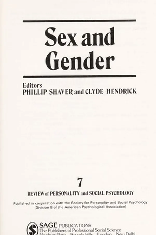 Capa de Sex and gender