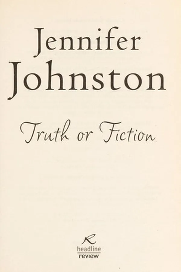Capa de Truth or fiction