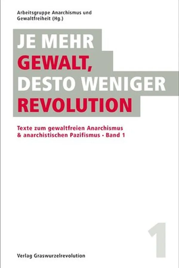 Capa de Je mehr Gewalt, desto weniger Revolution