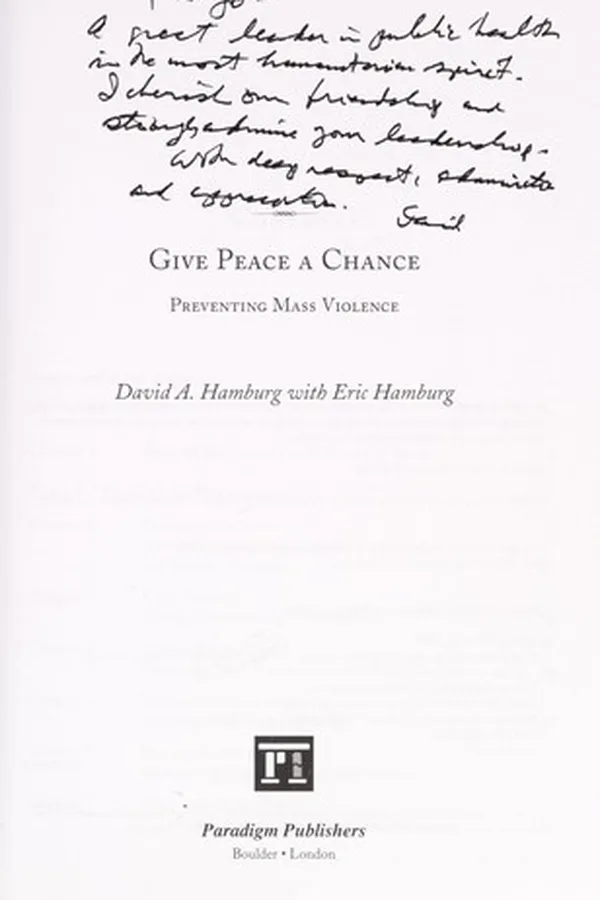 Cover of Give peace a chance