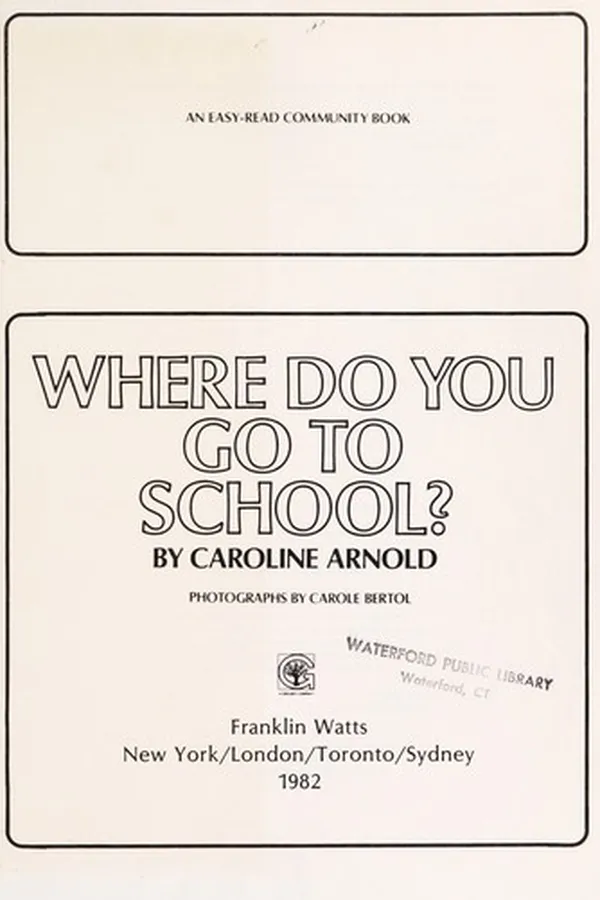 Capa de Where do you go to school?