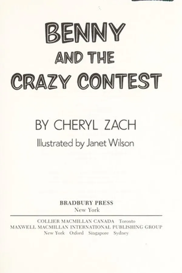 Capa de Benny and the crazy contest