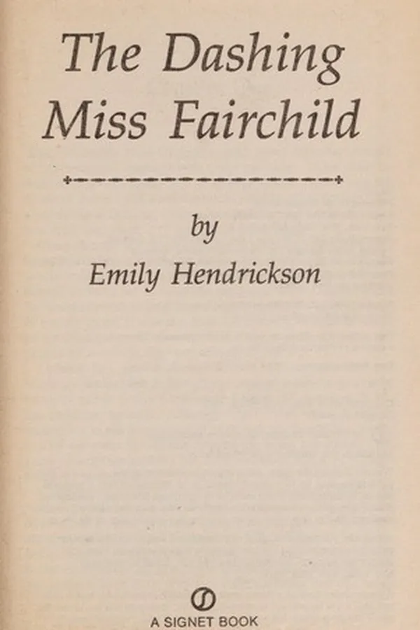 Capa de The Dashing Miss Fairchild