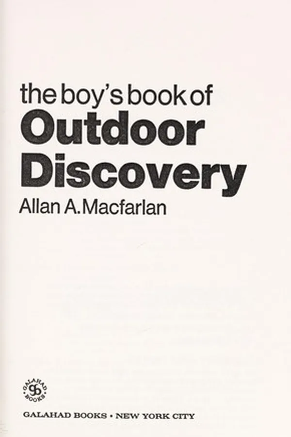 Capa de The boy's book of outdoor discovery