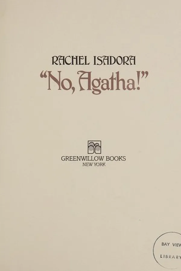Capa de No, Agatha!