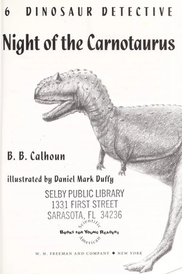 Capa de Night of the carnotaurus