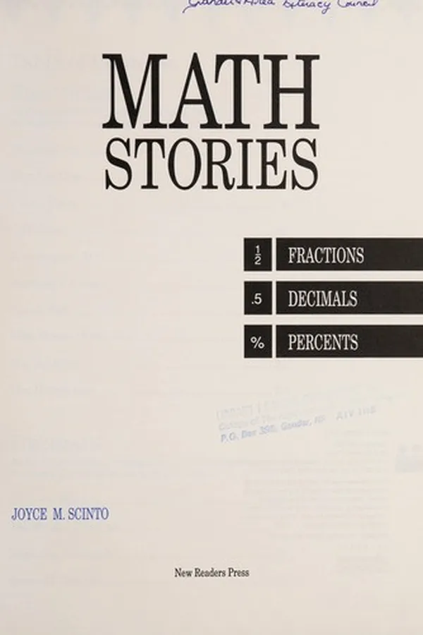 Capa de Math stories