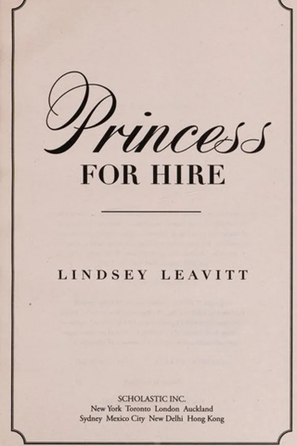 Capa de Princess for hire