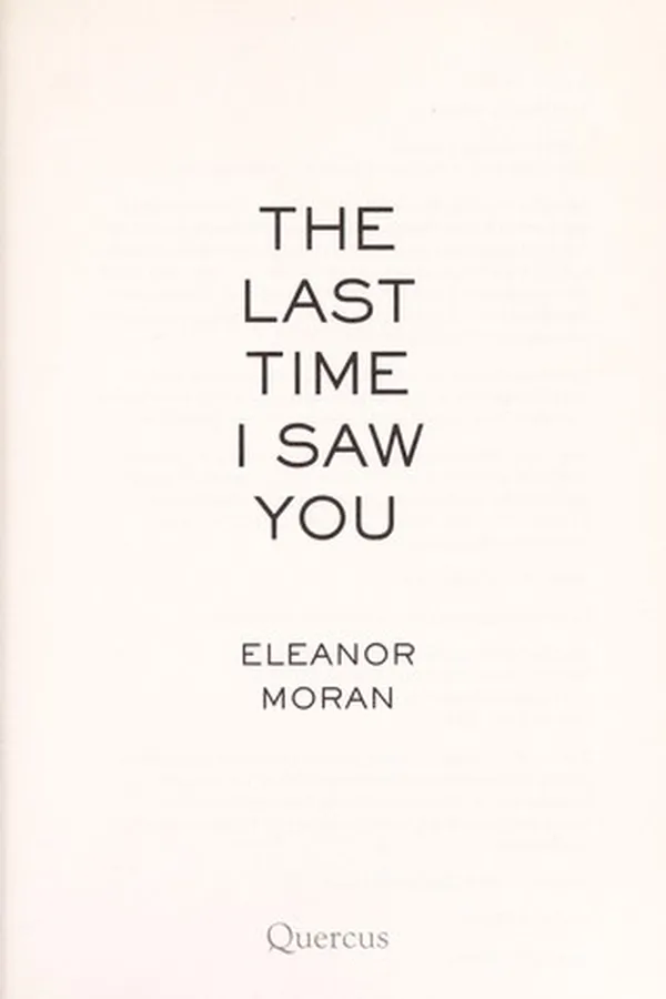 Capa de The last time I saw you