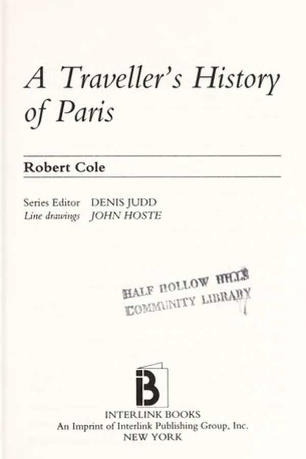 Capa de A traveller's history of Paris