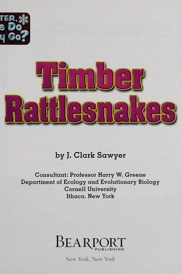 Capa de Timber rattlesnakes