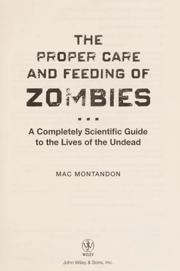 Capa de The proper care and feeding of zombies