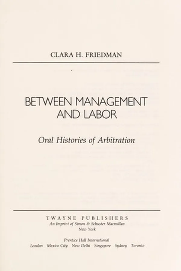 Capa de Between management and labor