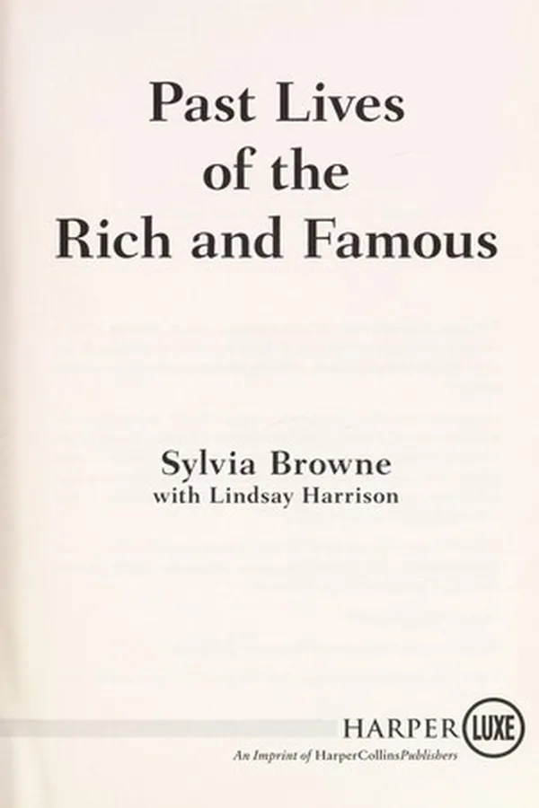 Capa de Past lives of the rich and famous