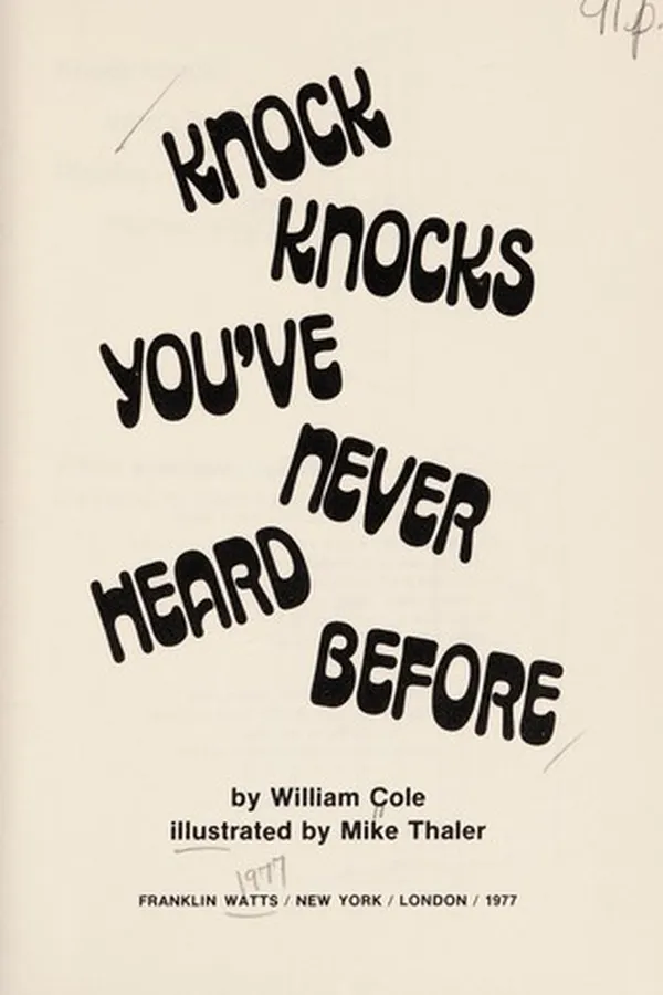 Capa de Knock knocks you've never heard before