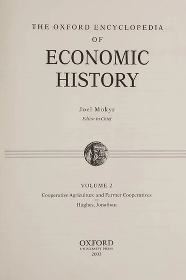 Capa de The Oxford encyclopedia of economic history
