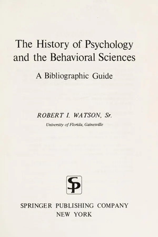 Capa de The history of psychology and the behavioral sciences