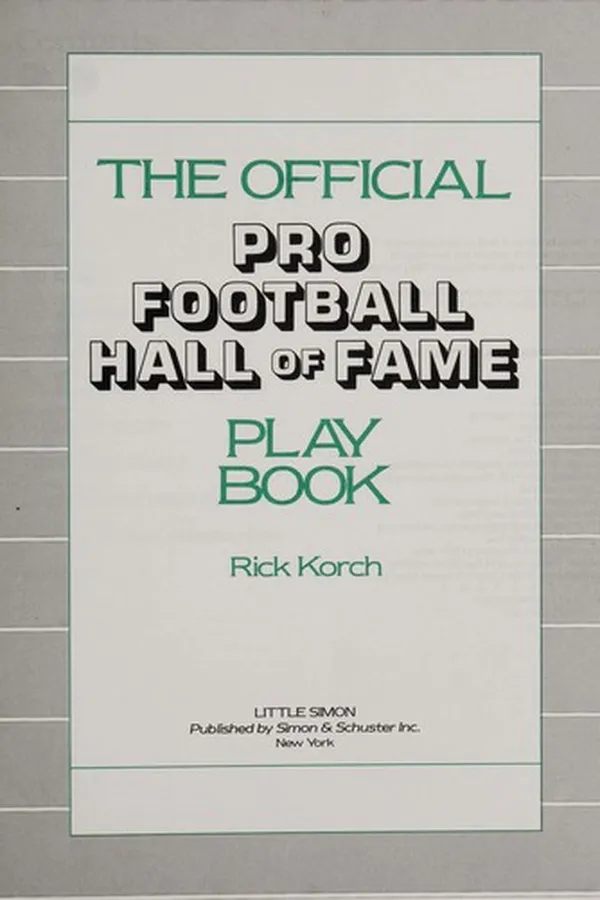 Capa de The official Pro Football Hall of Fame play book