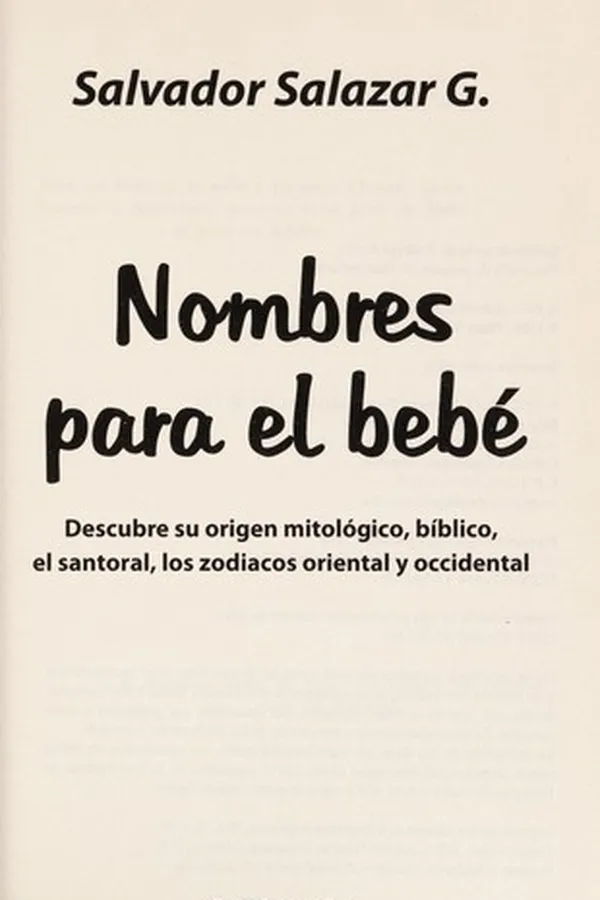 Capa de Nombres para el bebe