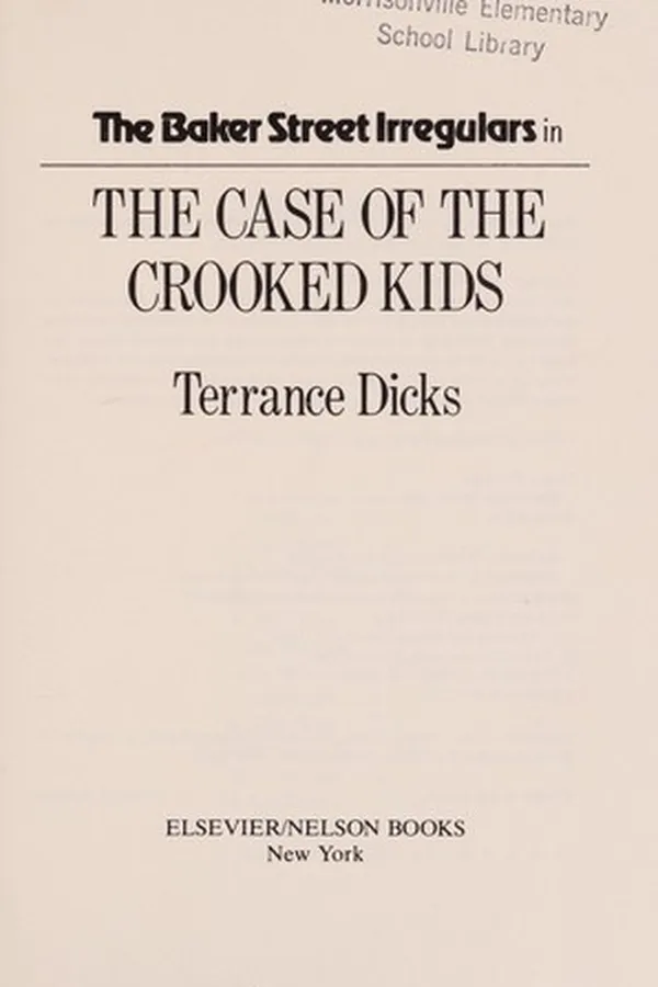 Capa de The Baker Street Irregulars in the case of the crooked kids
