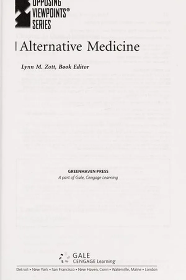 Capa de Alternative medicine