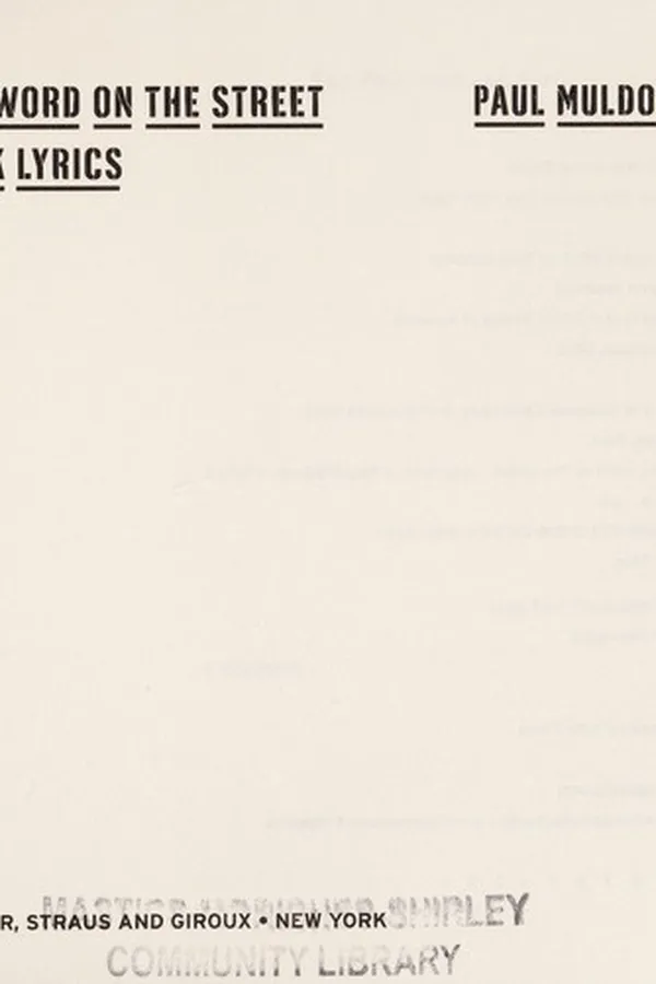 Capa de The word on the street