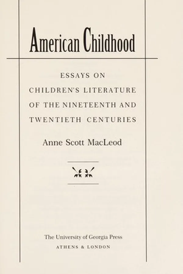 Capa de American childhood