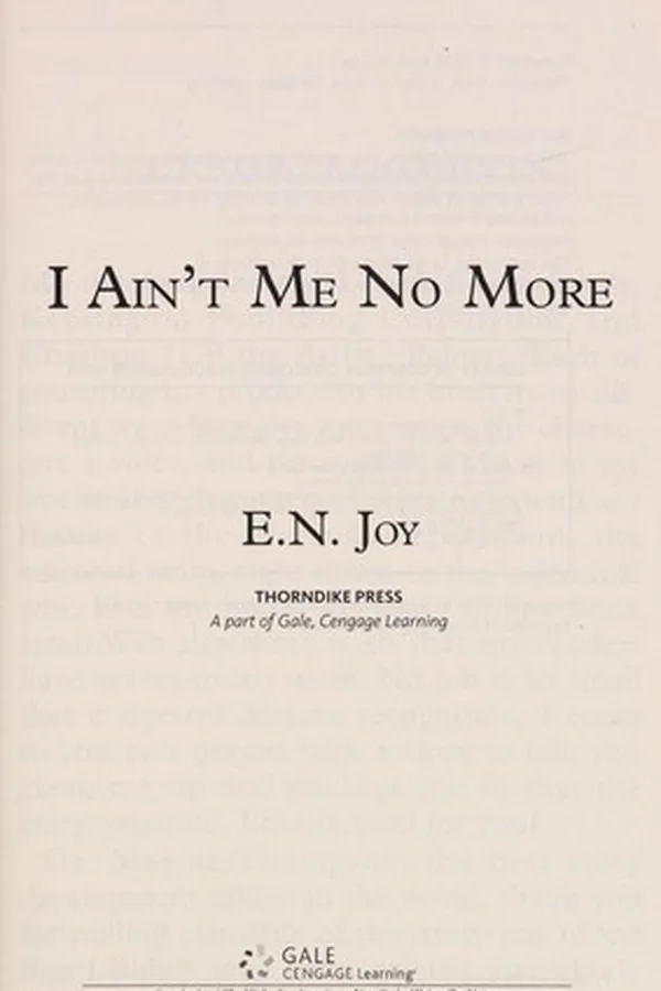 Capa de I ain't me no more