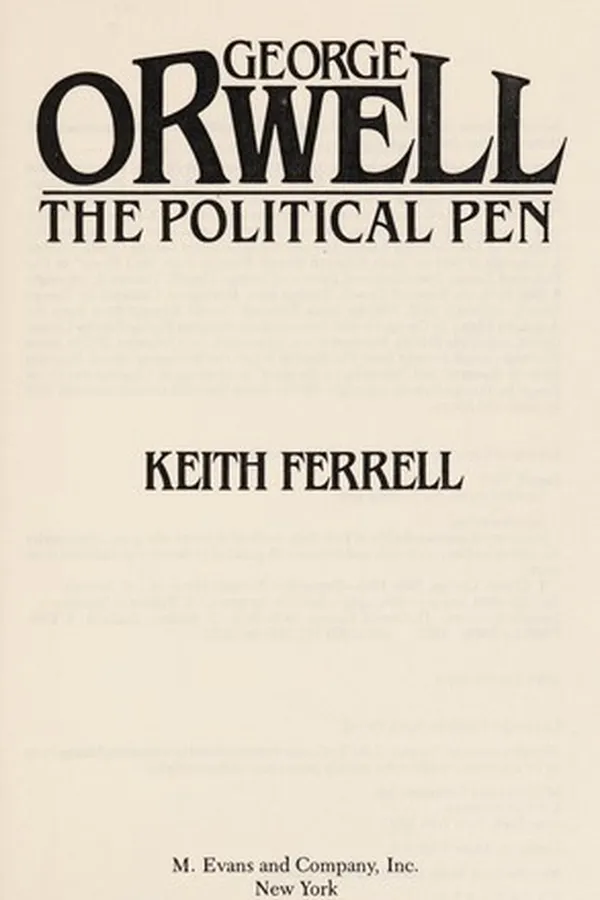 Capa de George Orwell, the political pen