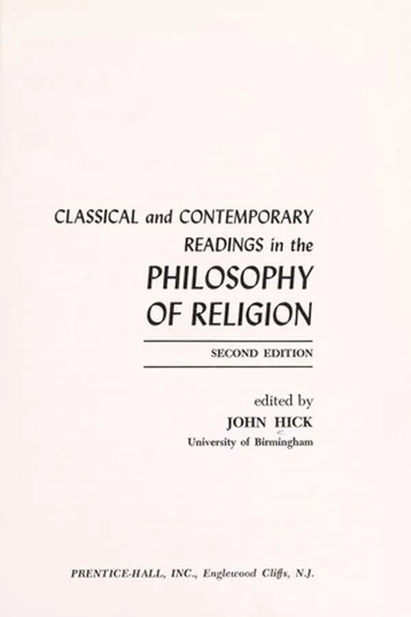 Capa de Classical and contemporary readings in the philosophy of religion